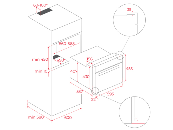 Lò nướng kết hợp vi sóng Teka HLC 844C BK-SS