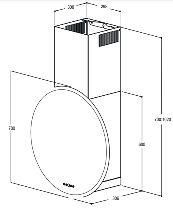 Máy hút khói, hút mùi kính vát Bauer BC KLASS MOON