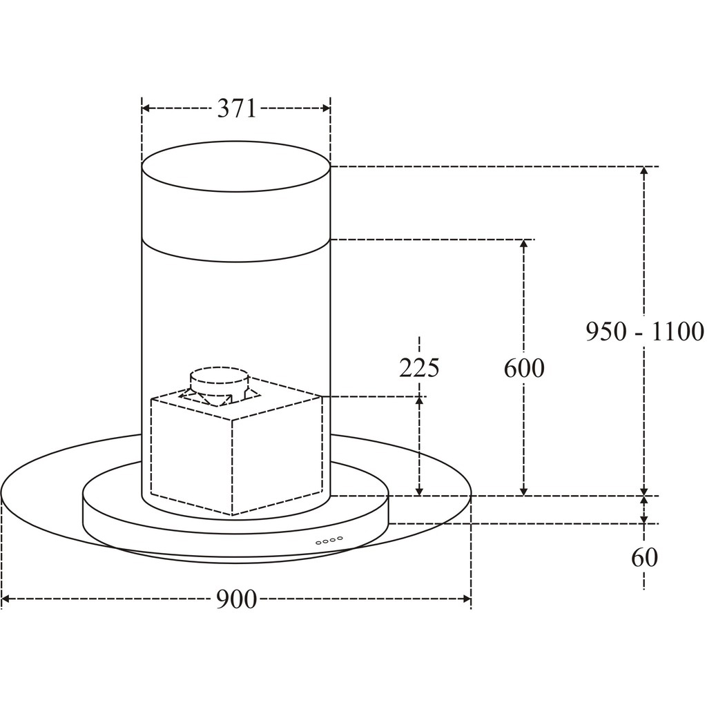 Máy hút khói, hút mùi đảo Canzy CZ-350C