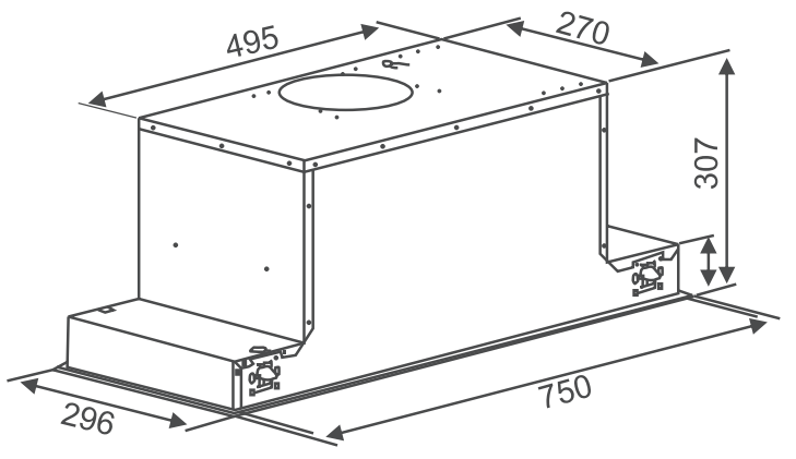 Máy hút khói, hút mùi âm trần Canzy CZ 68D