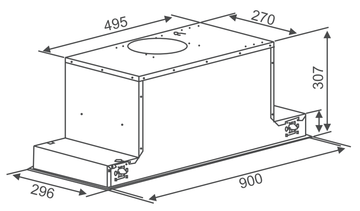 Máy hút khói, hút mùi âm trần Canzy CZ 68DT