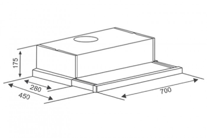 Máy hút khói, hút mùi âm tủ Canzy CZ 7002G