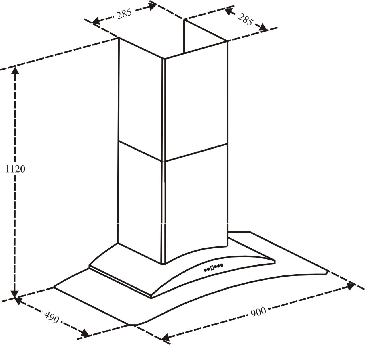 Máy hút khói, hút mùi kính cong Canzy CZ-A37