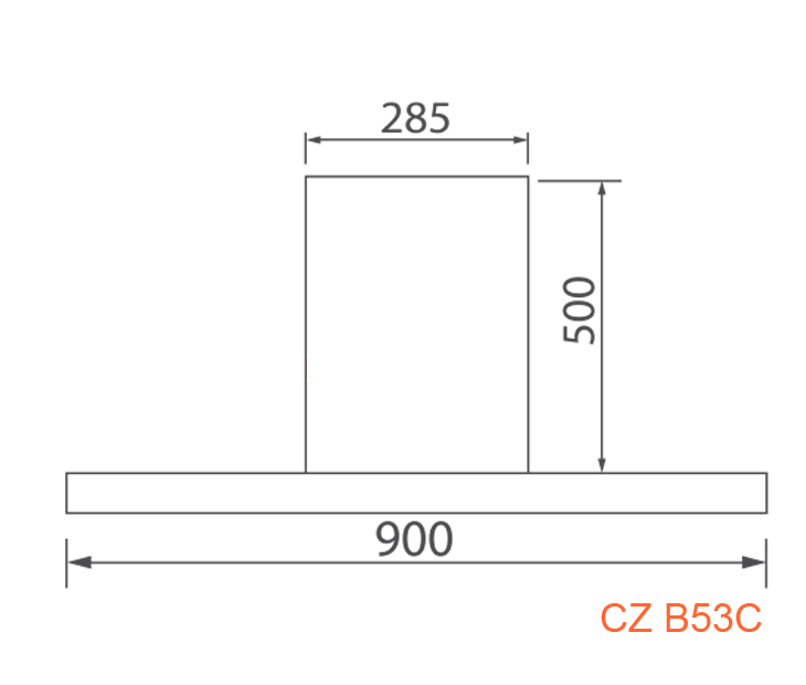 Máy hút khói, hút mùi kính ngang Canzy  CZ-B53C