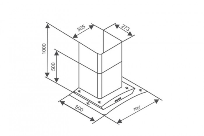 Máy hút khói, hút mùi kính cong Canzy CZ - M6870