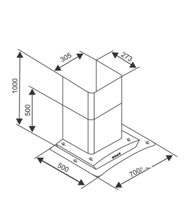 Máy hút khói, hút mùi kính cong Canzy CZ M6970