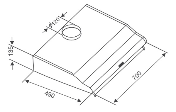 Máy hút khói, hút mùi cổ điển Canzy CZ 70WR