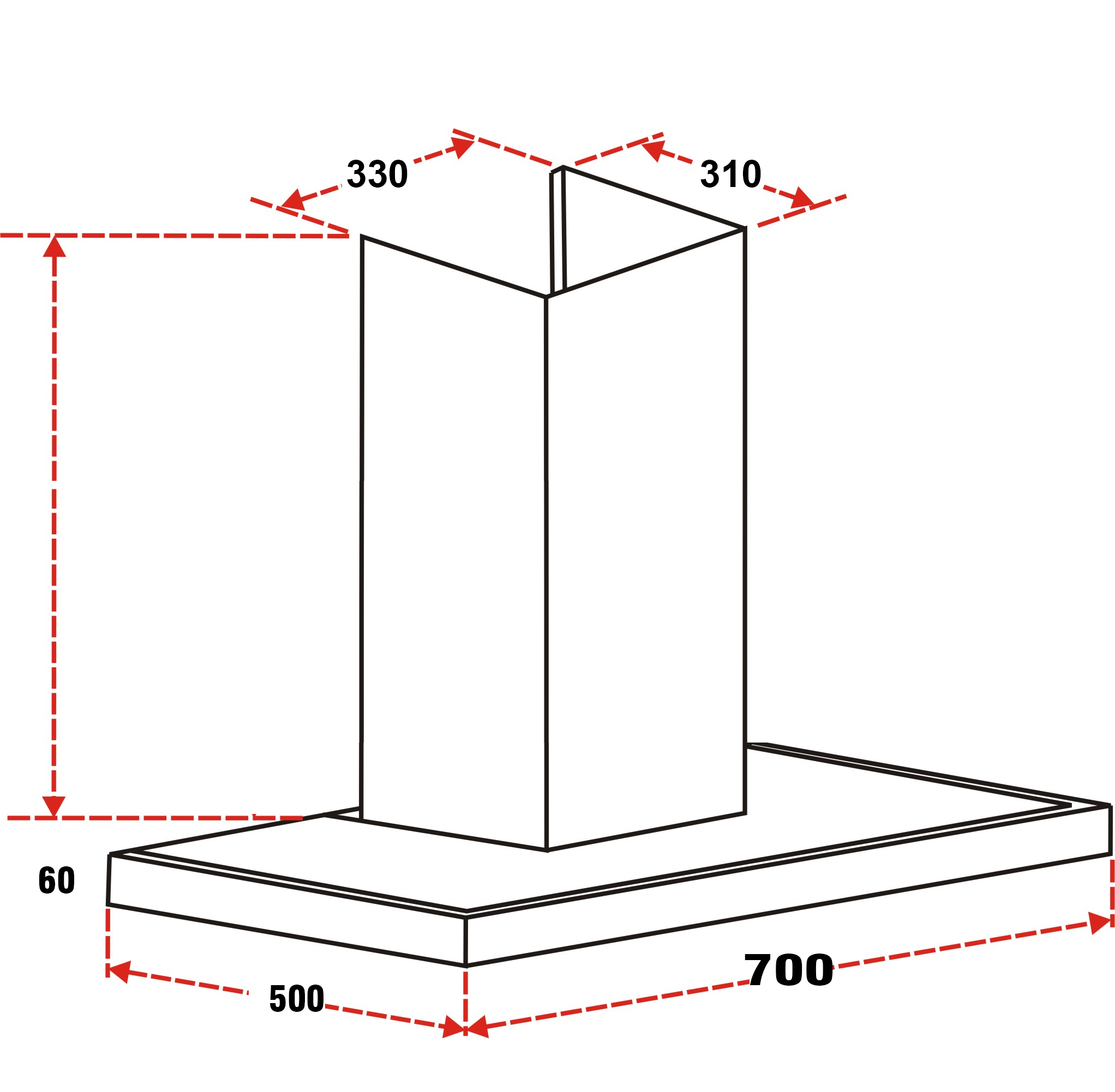 Máy hút khói, hút mùi kính ngang Dusler DHL 966