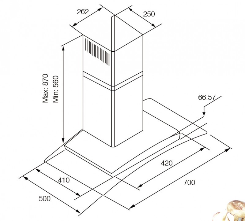 Máy hút khói, hút mùi kính cong Canzy CZ IBER