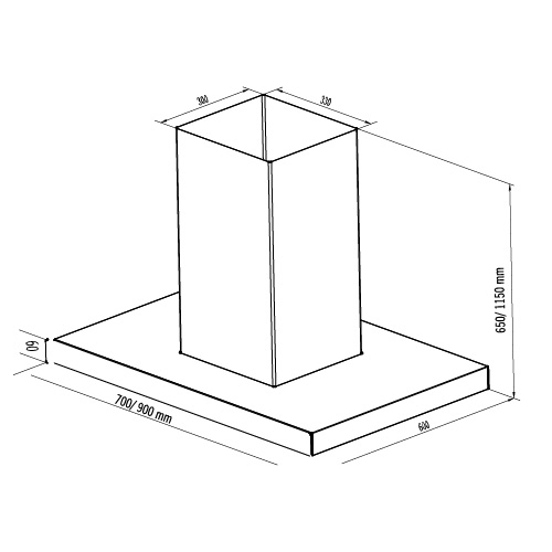 Máy hút khói, hút mùi  kính ngang Eurosun EH - 70AF88