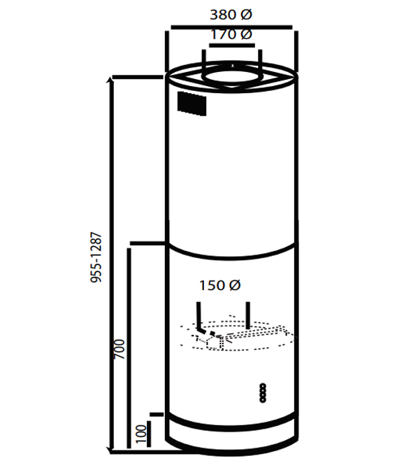 Máy hút khói, hút mùi đảo Latino LT - 7038T
