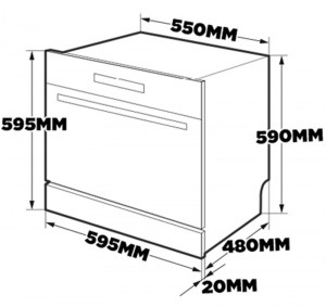Máy rửa chén bát Arber ABMRB08GD