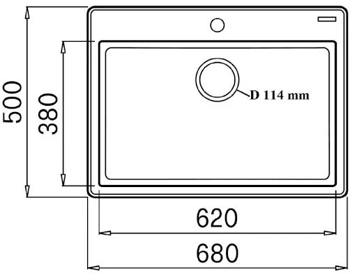 Chậu rửa bằng đá Konox RUVITA 680