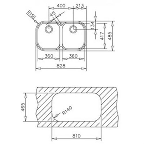 Chậu rửa INOX Teka STYLO 2B