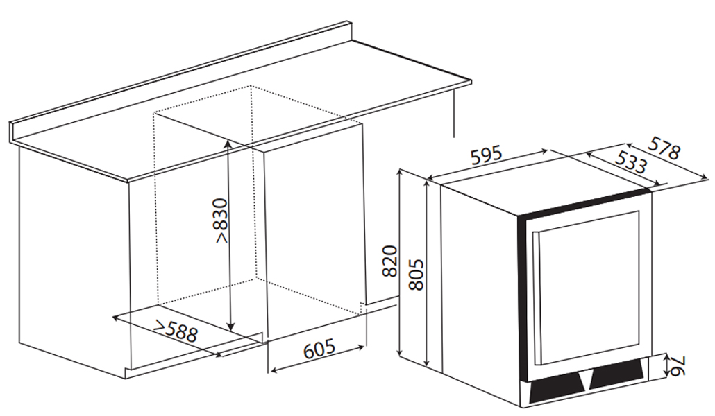 Tủ Rượu Kaff KF-WC01