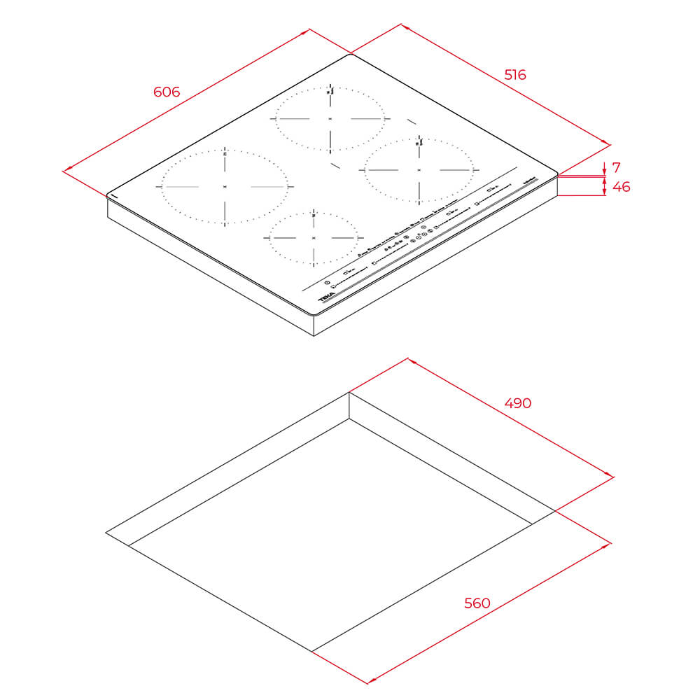 Bếp từ 4 vùng nấu Teka ITC 64630 BK MST