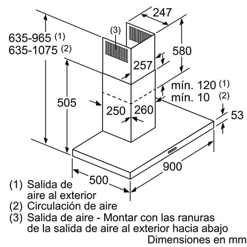 Máy hút khói, hút mùi kính ngang Bosch DWB97IM50
