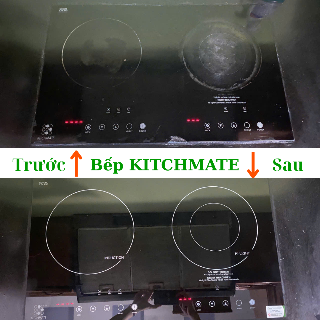 Thay mặt kính bếp điện từ Kitchmate