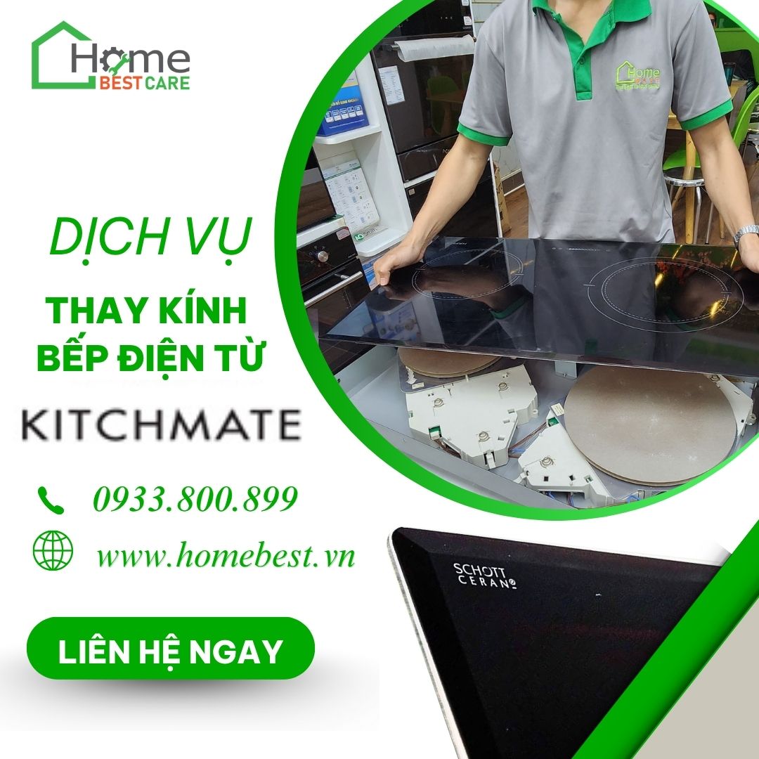 Thay mặt kính bếp điện từ Kitchmate