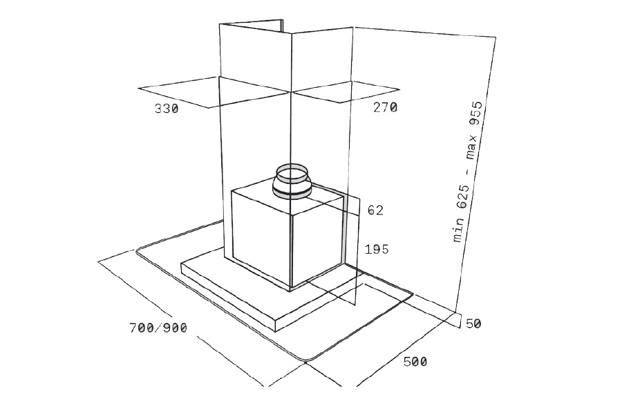 Máy hút khói, hút mùi  kính ngang Teka DG 980