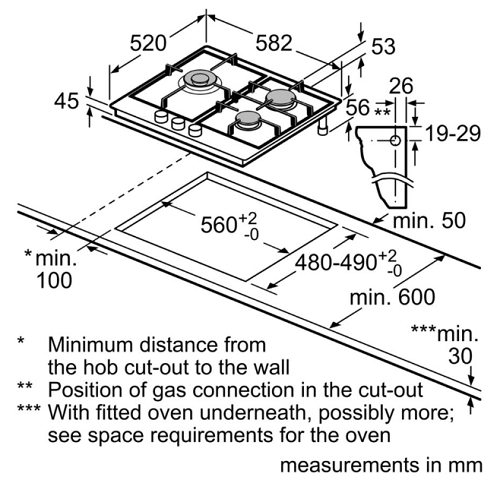 Bếp gas âm Bosch HMH.PCC6A5B90