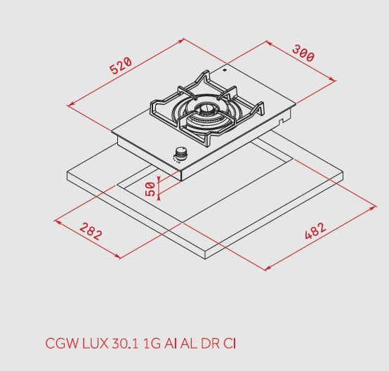 Bếp gas âm Teka CGW LUX 30.1 1G