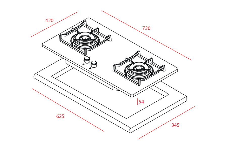Bếp gas âm Teka GSI 73 2G AI AL TR