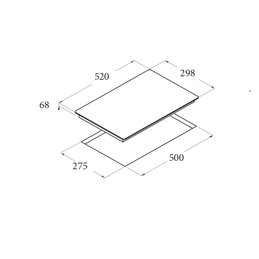 Bếp từ đôi Domino Cata IB 302 BK