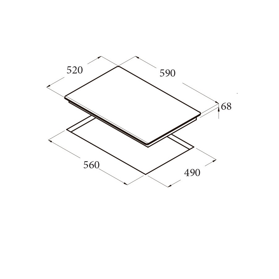 Bếp từ 4 vùng nấu Cata IB 604 BK