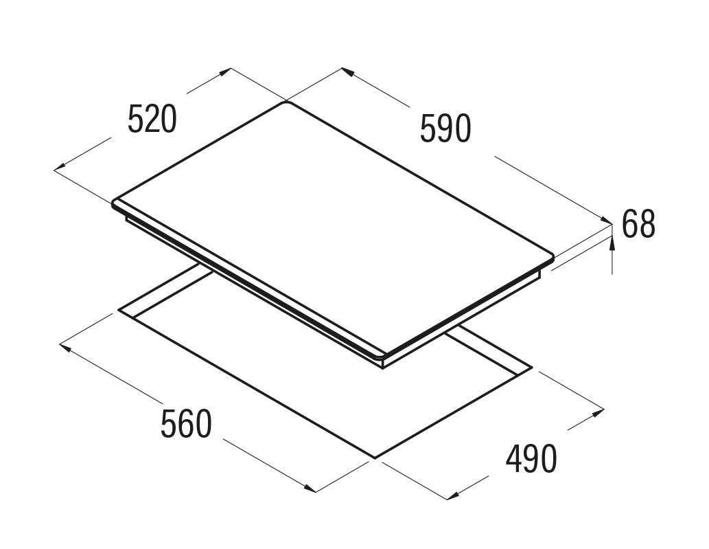 Bếp từ 4 vùng nấu Cata IF 6002 BK