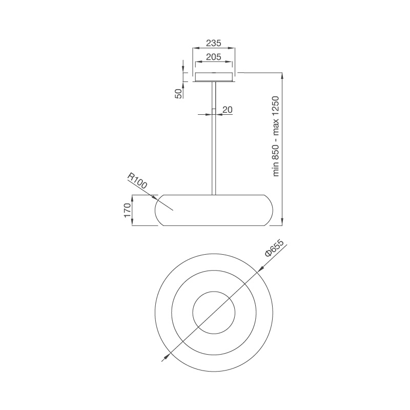Máy hút khói, hút mùi đảo Malloca Gemini Black - I235F