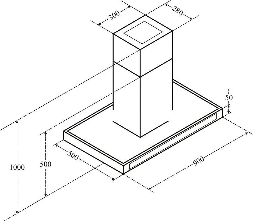 Máy hút khói, hút mùi kính ngang KAFF KF-IS991GH