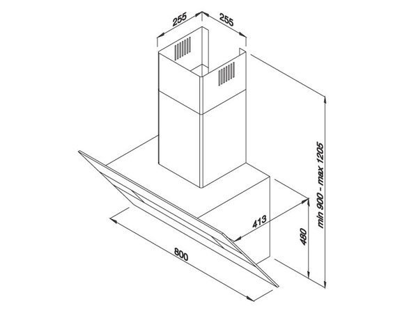 Máy hút khói, hút mùi kính vát Malloca KITE WHITE - K200W