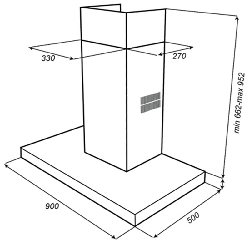 Máy hút khói, hút mùi kính ngang Spelier SP - 108