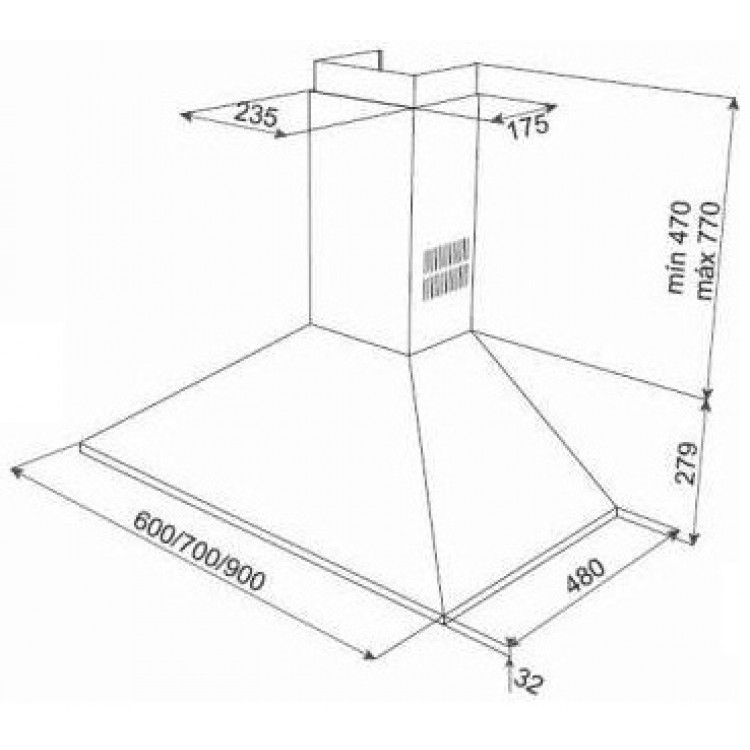 Máy hút khói, hút mùi kính ngang Teka DBB 90