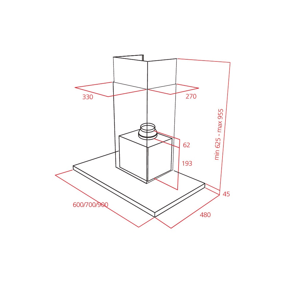 Máy hút khói, hút mùi kính ngang Teka DSJ 750