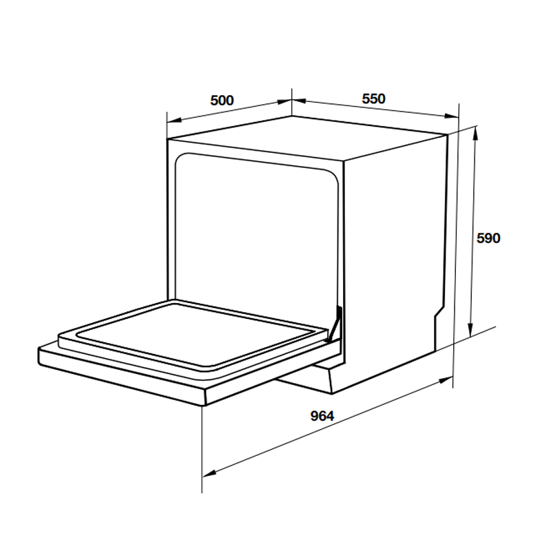 Máy rửa chén bát Hafele HDW-T5551B (538.21.340)