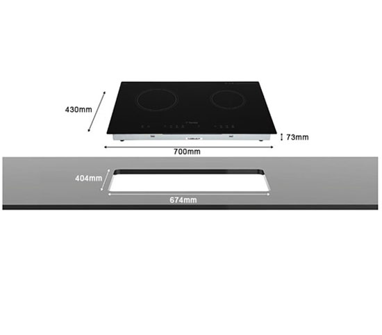 Bếp điện hồng ngoại đôi Torino TC0418C