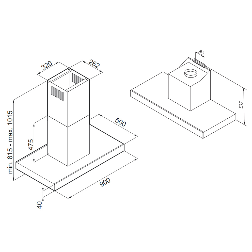 Máy hút khói, hút mùi đảo Fagor 3CFB - 901IX