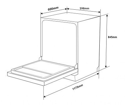 Máy rửa chén bát độc lập Arber ABMRB15-IND