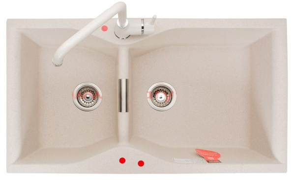 Bồn rửa bằng đá nhân tạo Largo 3620 LAC2-01/Cornflakes Muối ớt