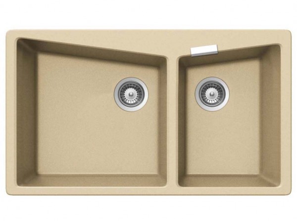 Bồn rửa bằng đá nhân tạo CG2DB 3220 LMC5-18/Champagne Vàng kem