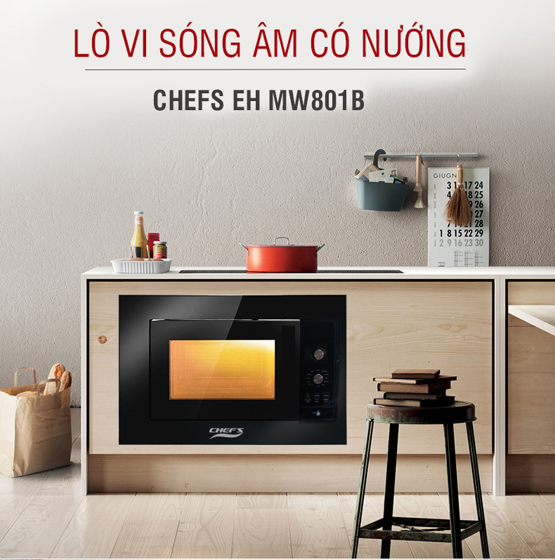 Lò vi sóng âm tủ Chef's EH-MW801B | Home Best