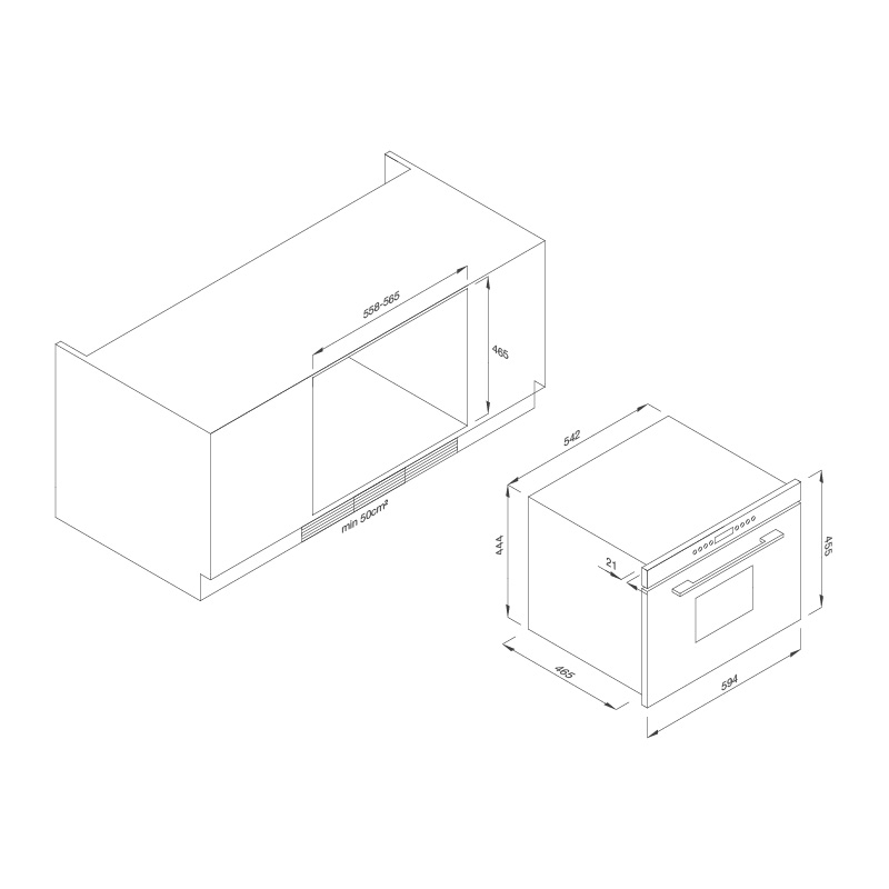 Lò vi sóng âm tủ Malloca MW35-IX03 Kính trắng | Homebest