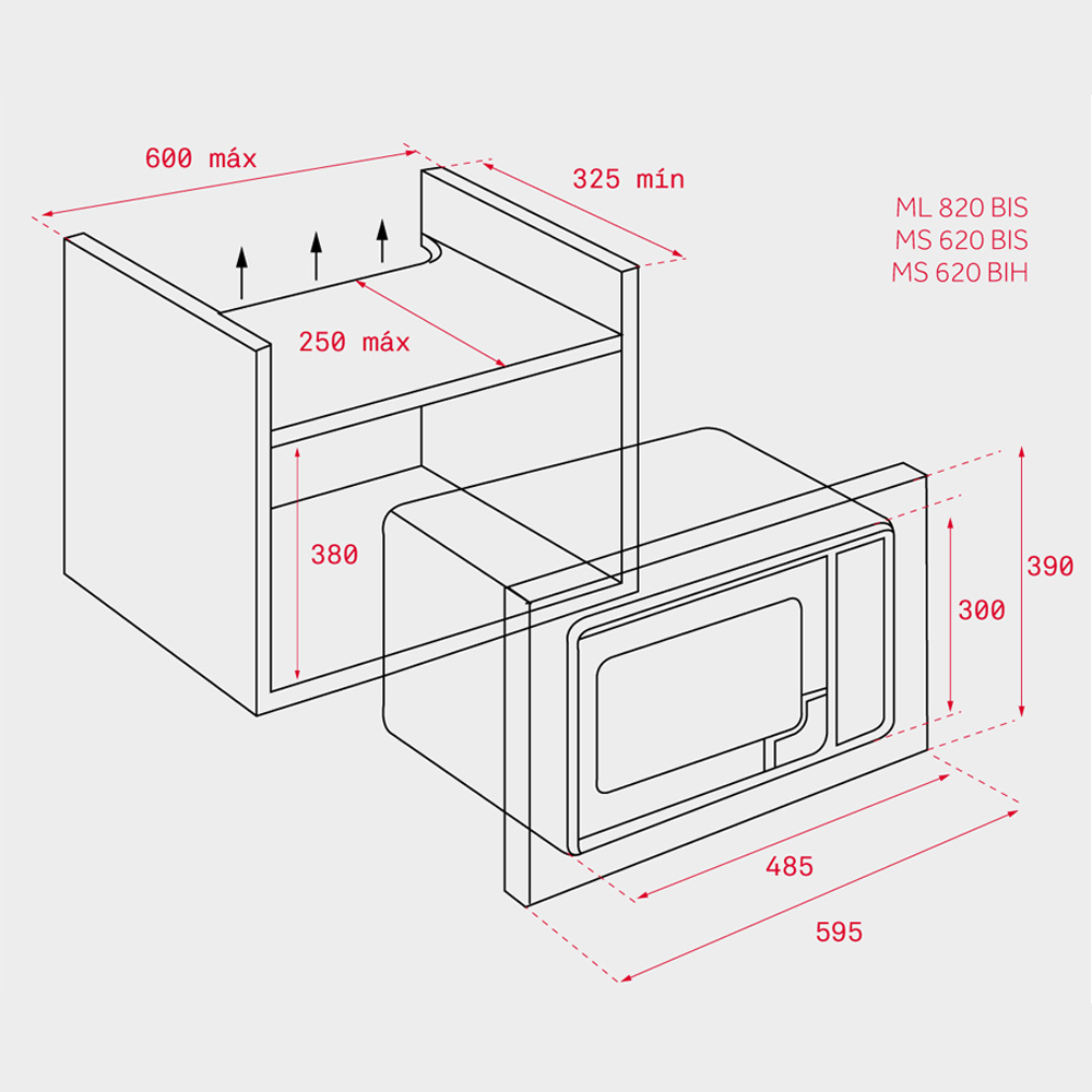 Lò vi sóng kết hợp nướng Teka MS 620 BIS