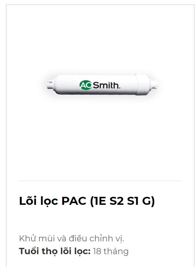 Bộ lõi lọc cho máy lọc nước RO AOSmith chính hãng