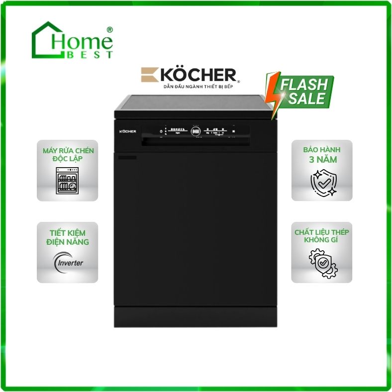 Máy rửa chén bát độc lập Kocher KDEU-8828BL
