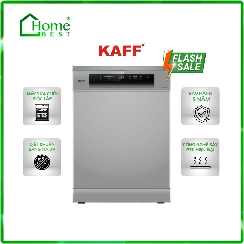 Máy rửa chén bát Kaff KF-BHMI775YS ( Công nghệ sấy PTC ) New 2025