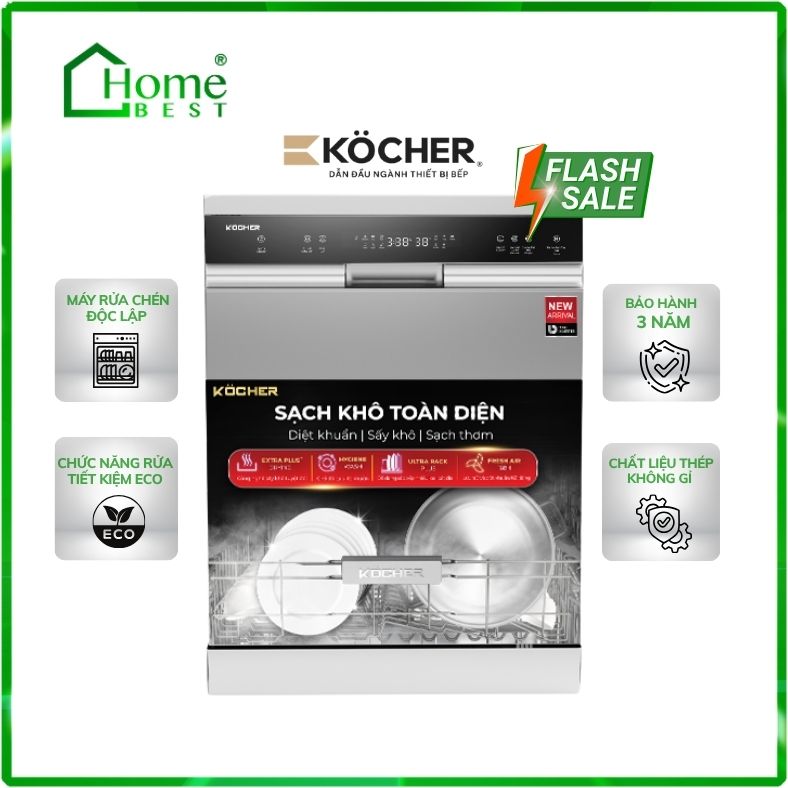 Máy rửa chén Kocher KDEU-X15S