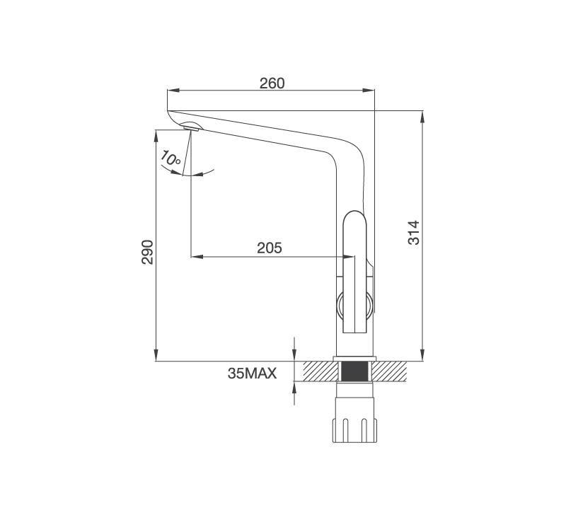 Vòi rửa inox mạ Chrome Malloca K275C